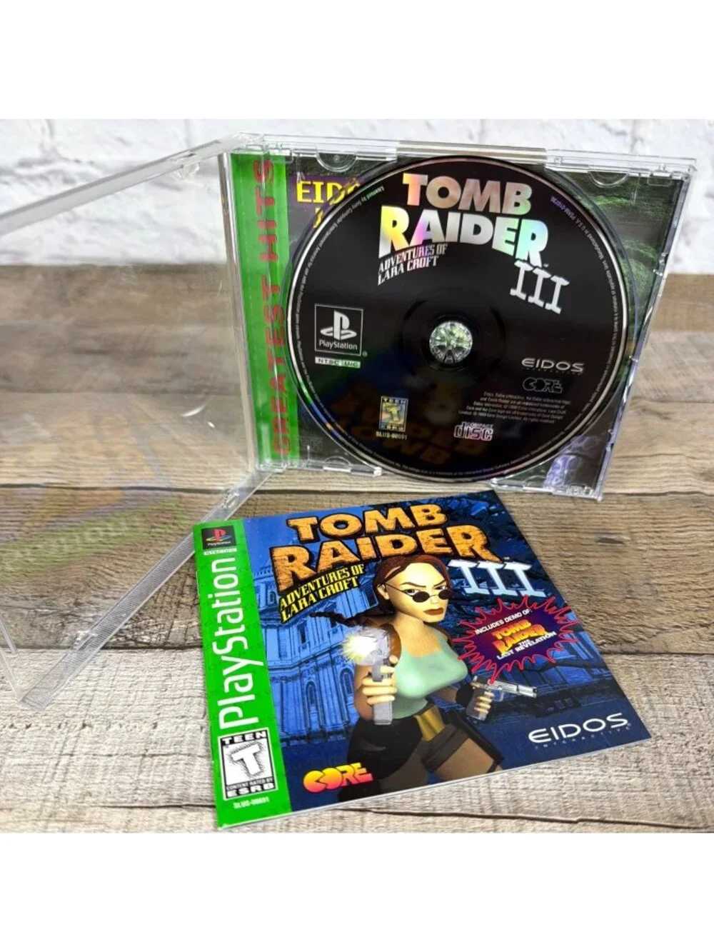 Vintage Tomb Raider III Adventure Lara Croft PlayStation PS1 Video Manual Tested